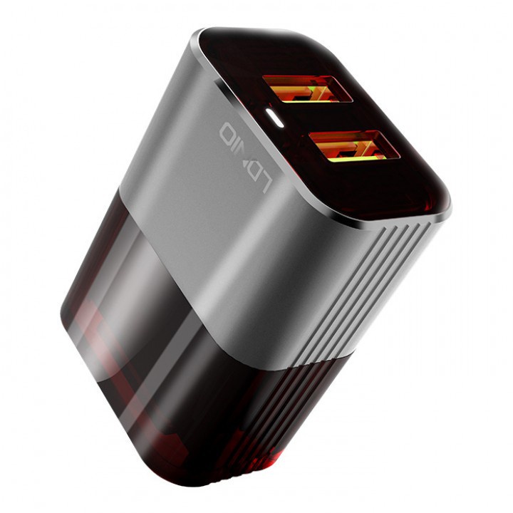 LDNIO A2206 Mini Adaptive Travel Charger Dual USB Port Auto-ID 2.4A