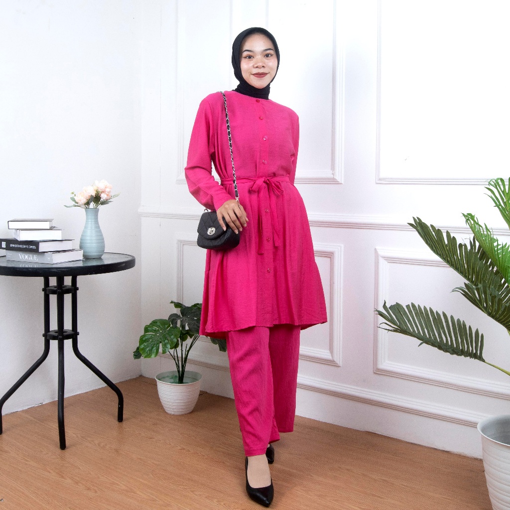 ZASKIYA- Setelan Dress Lebaran Wanita Muslim Jamela