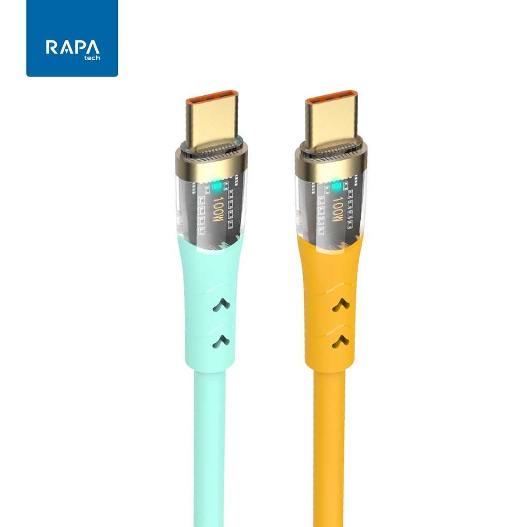 RAPA DC7073 CRYSTAL I USB C to USB C Kabel Data 100W