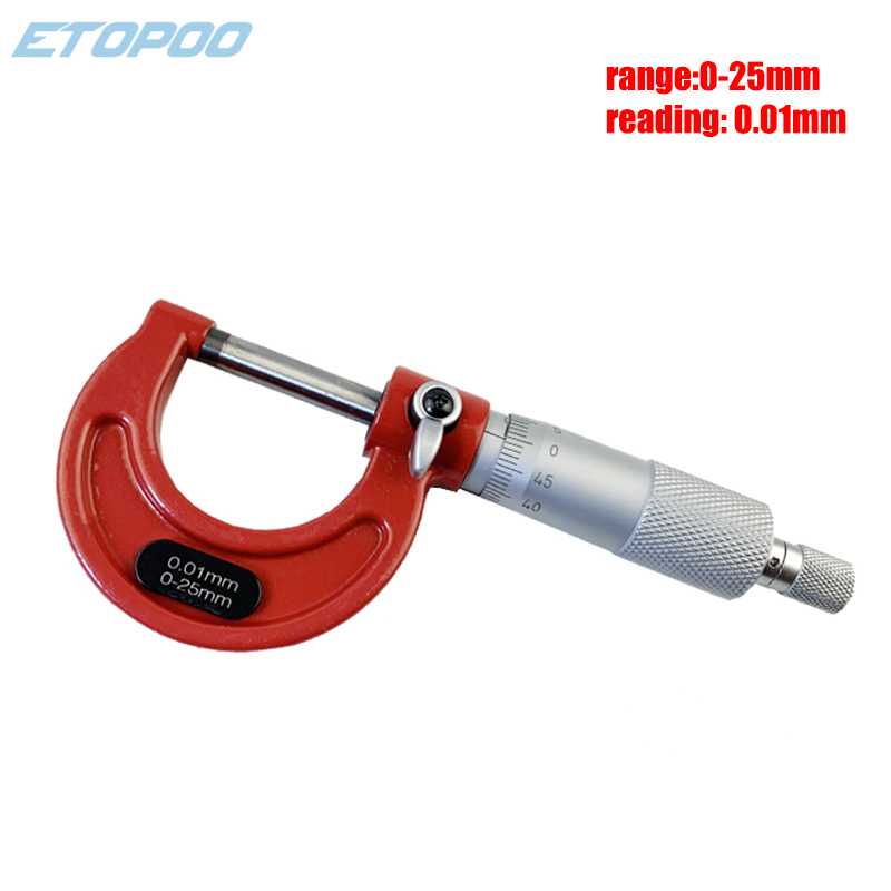 ETOPOO Pengukur Diameter Mikrometer Luar 0-100mm 4 PCS - QFC09