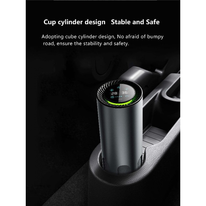 29 NEW TECH Car Air Purifer Digital Display - Penjernih Udara Portabel