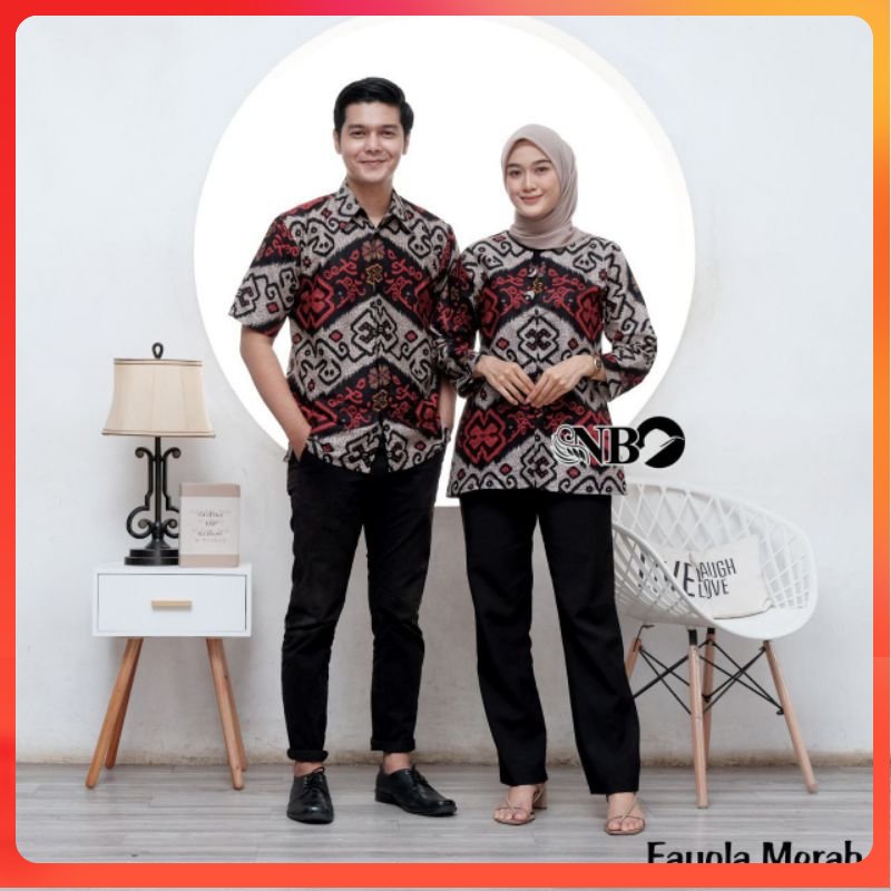 ATASAN BATIK WANITA MODERN BAJU BATIK KANTOR WANITA BATIK NEW BLUS BN