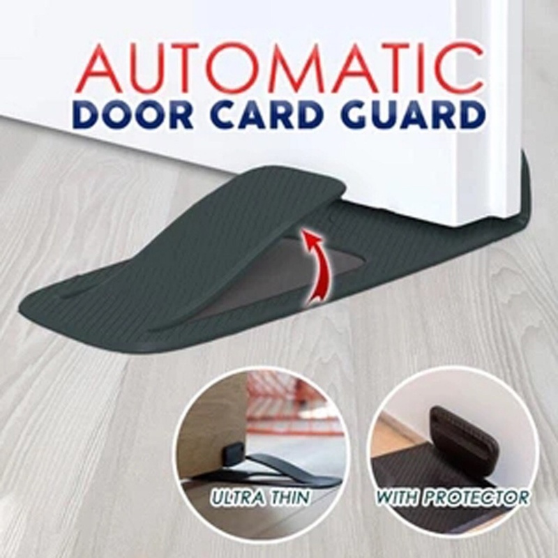 1set Baru Universal Hitam Kreatif Musim Semi Tak Terlihat Door Stopper Stick Aman Sederhana Anti-Jatuh Dengan Baik Pintu Terbuka Wedge Holder