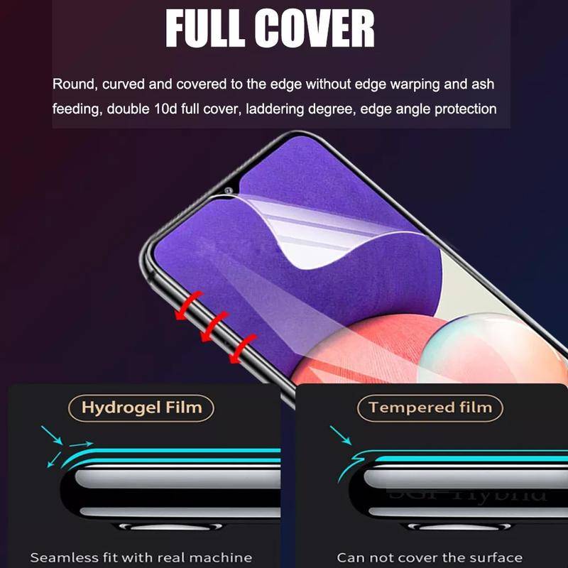 2pcs Untuk Samsung Galaxy M01 M01S M02 M10 M11 M12 M13 M14 M20 M21S Layar Hydrogel Film Untuk Galaxy M22 M40 M42 M52 M53 F13 F14 F22 F23 F41 F42 F62 Safety Soft Film