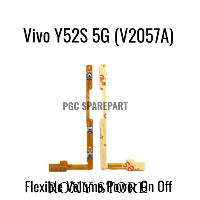 Original Flexible Konektor Volume Power On Off Vivo Y52S 5G / V2057A
