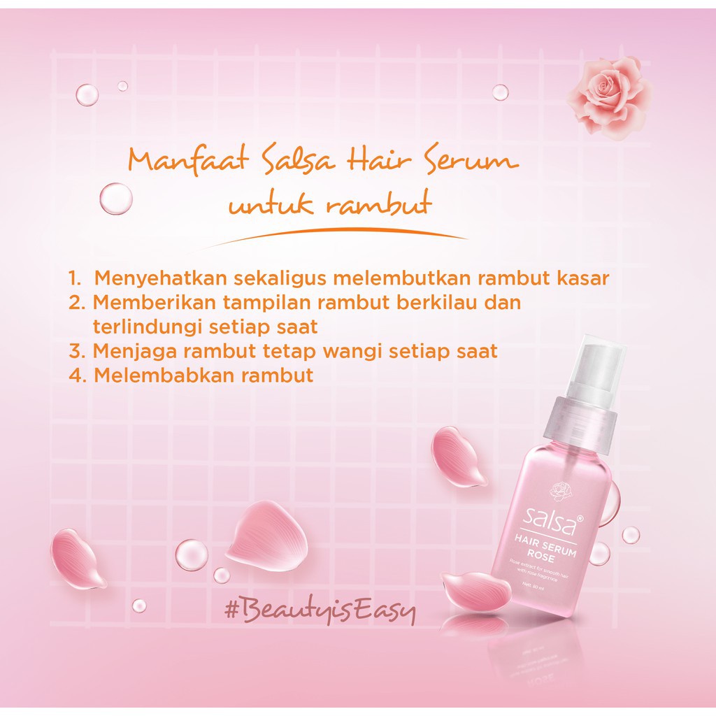 SALSA Hair Serum Perfum Spray Rose / Keratin / Growth 80ml - Serum Perawatan Rambut Original BPOM