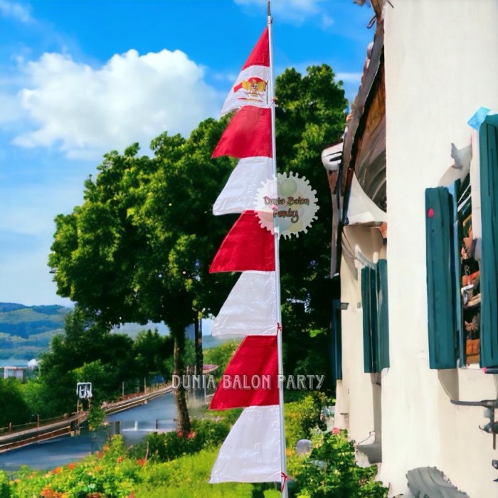 Bendera Umbul Umbul Garuda / Bendera Merah Putih Zig Zag 17 Agustus