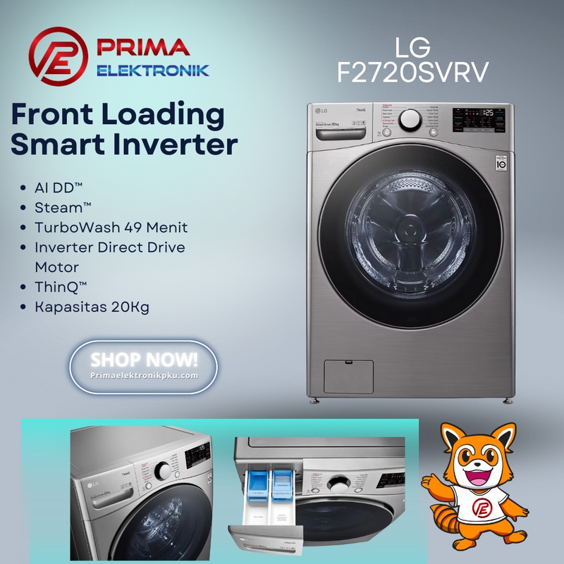Mesin Cuci Front Loading LG F2720SVRV 20Kg