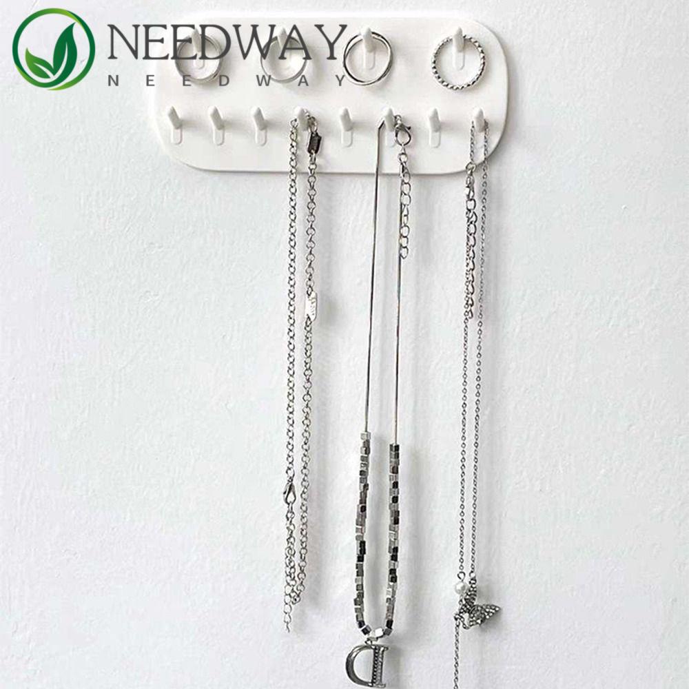 Needway   Rak Display Perhiasan Pastable Fashion Handy Gelang Niche Desain Hadiah Gadis Perhiasan Plastik Gantungan Dinding Kalung Holder