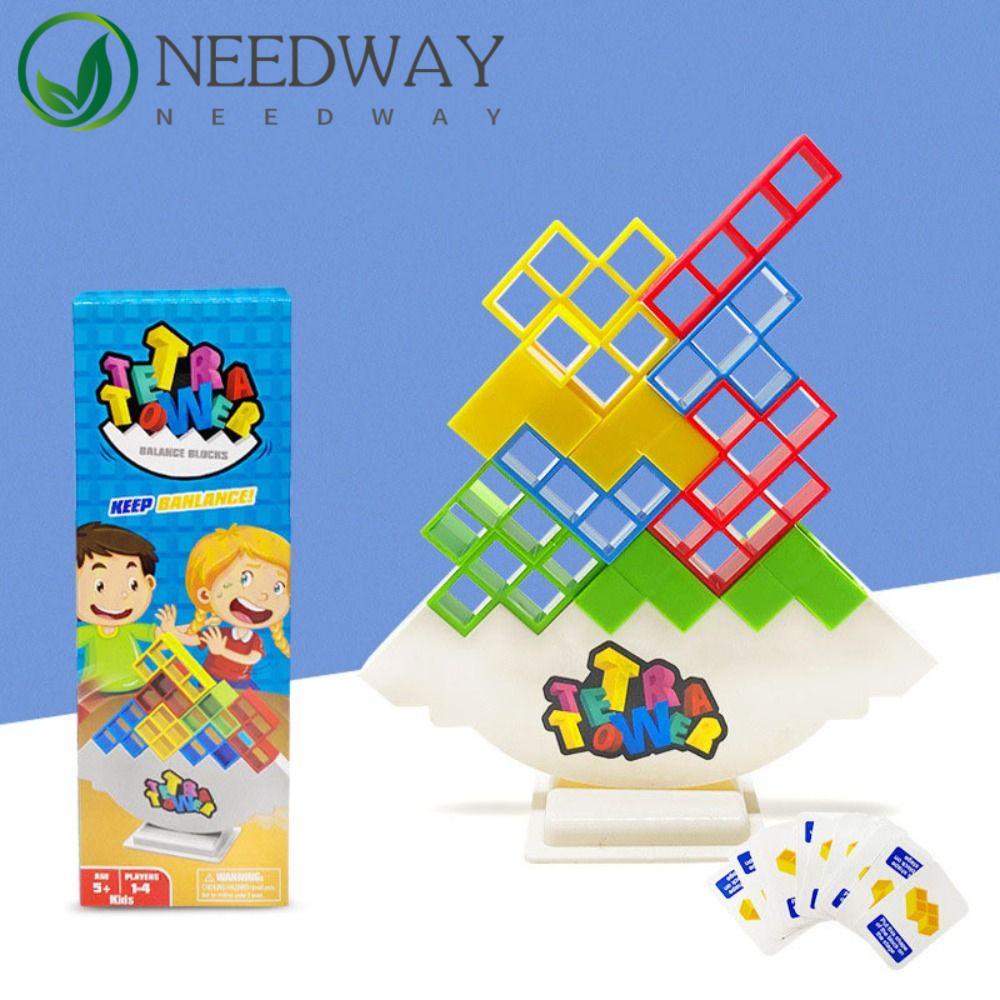 Needway   3D Stereoskopik Blok Mainan Kreatif Anak Cowok Hadiah Kecerdasan Puzzle Blok Mainan Susun Papan Puzzle Keseimbangan Mainan Interaksi Blok Susun