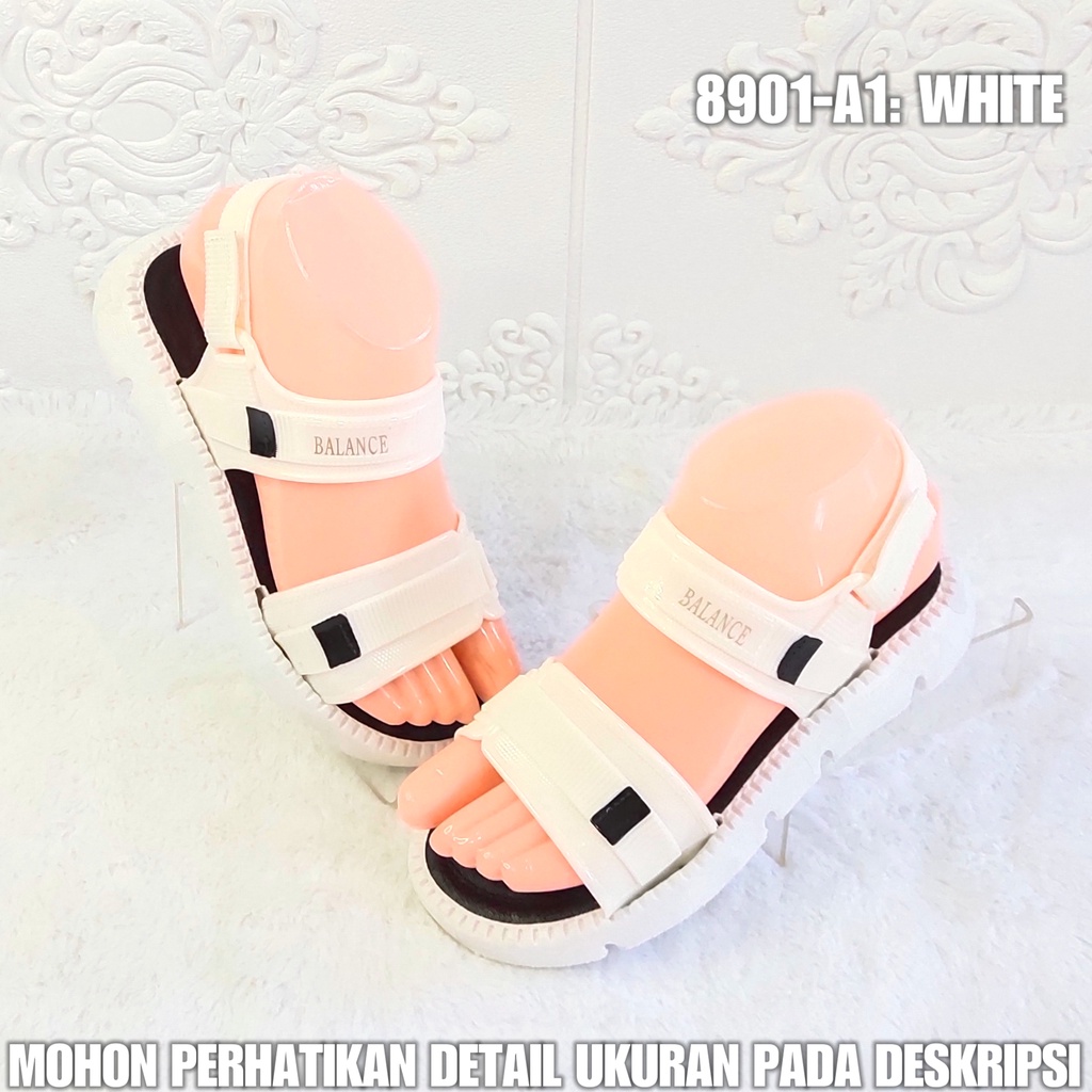 Sendal Tali Wanita Terbaru 8901 A1 Sandal Jelly Kekinian AntiAir SDLWW