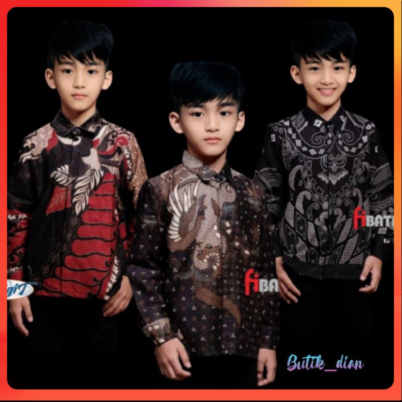 Baju batik anak kemeja batik anak laki laki terlaris umur 11-12tahun zahira batik Butik_Dian