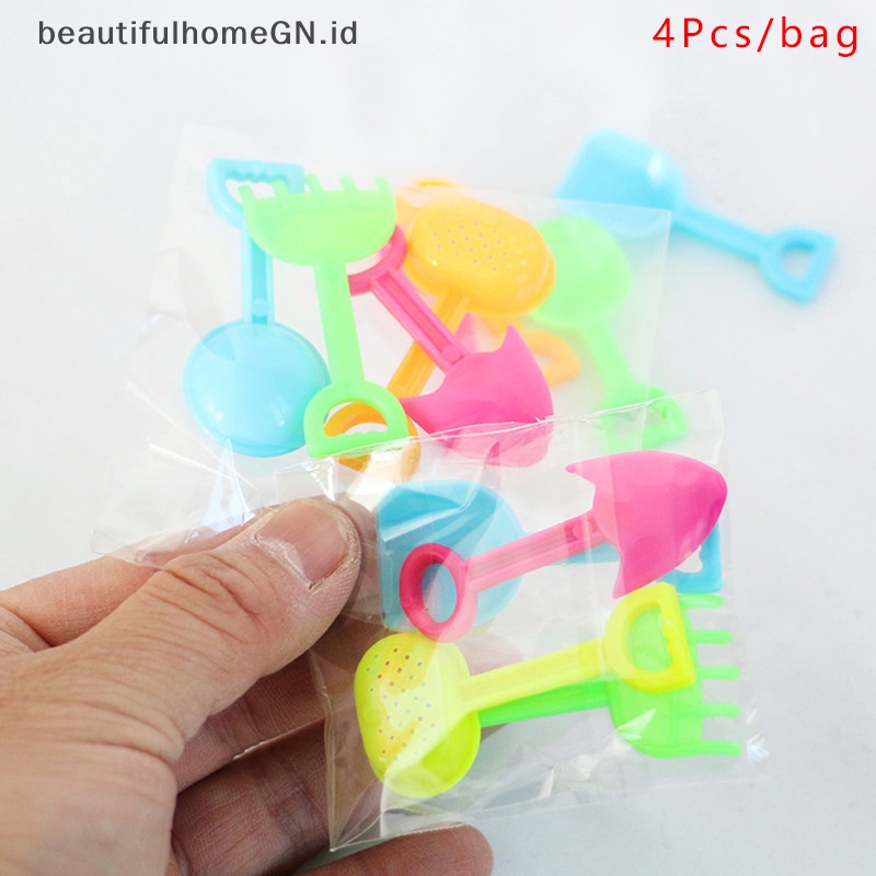 {Cantik} 4pcs /set Rumah Boneka Hias mini -Alat Gali model beach tool shoog scene~