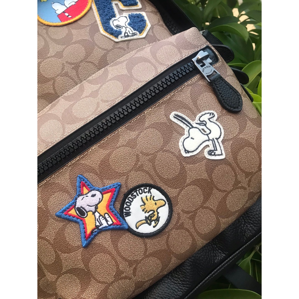 Coach X Peanuts West Backpack In Signature Canvas