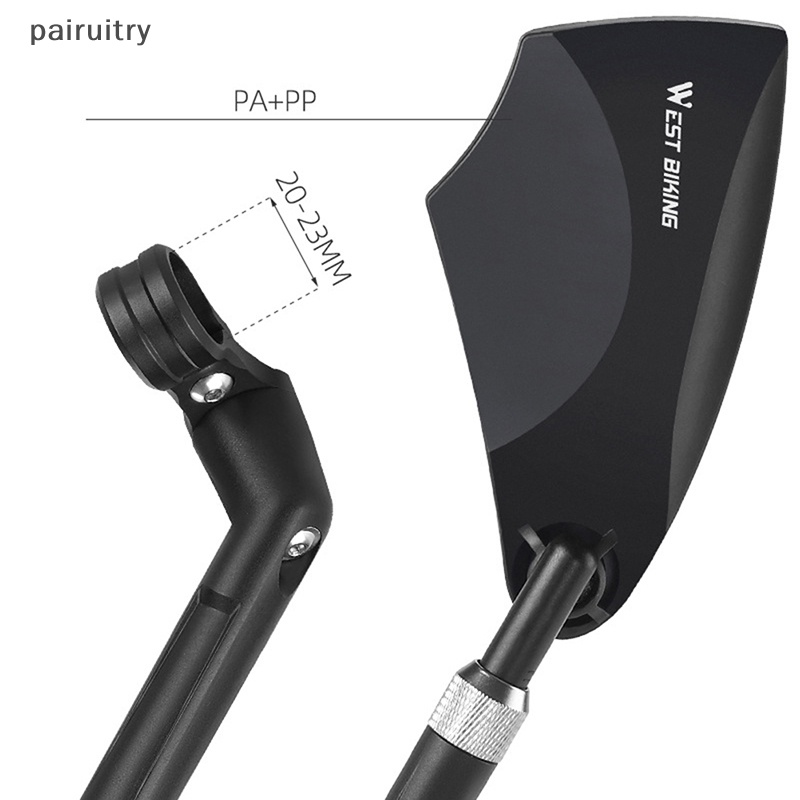 Prt Cermin Sepeda Stang Anti Silau - Kaca Spion Belakang Sepeda Dengan PRT Yang Dapat Ditarik