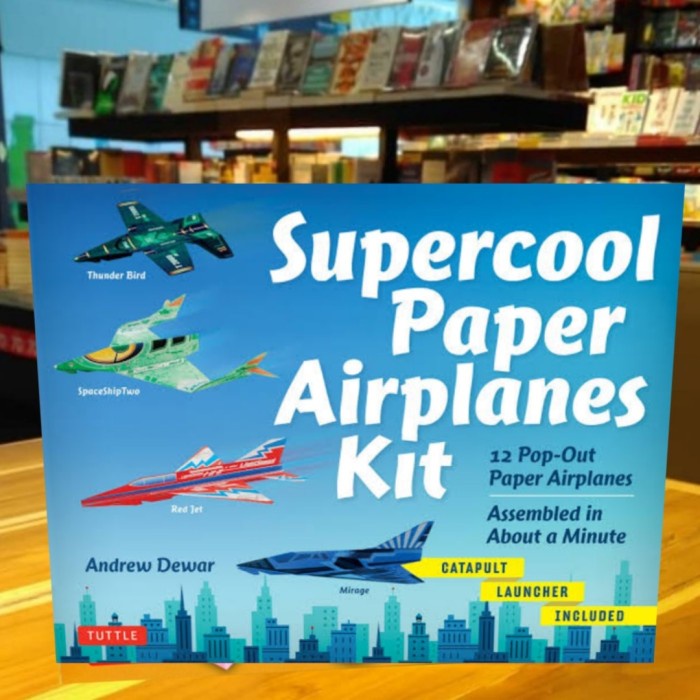 

Buku origami Supercool Paper Airplanes Kit