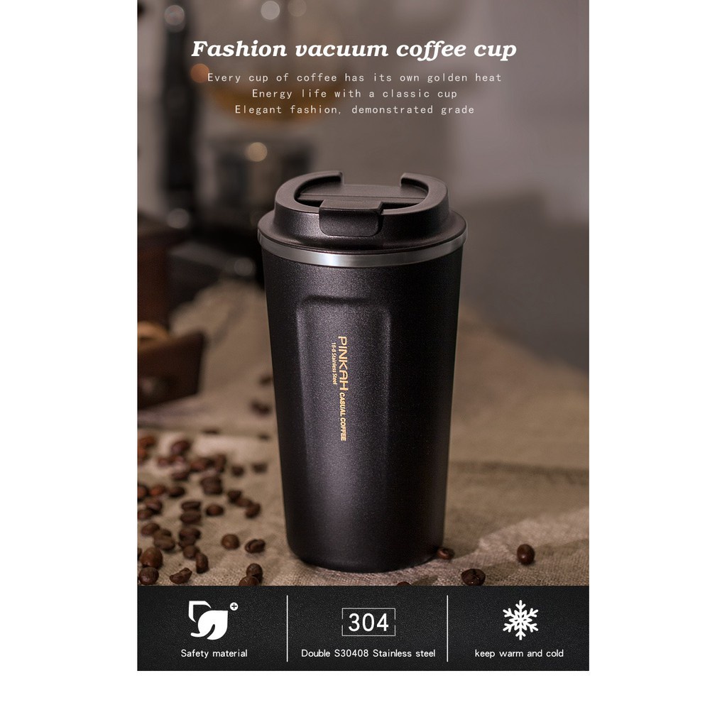 PINKAH PJ-3549 - Insulated Vacuum Stainless Steel Coffee Mug 510ml