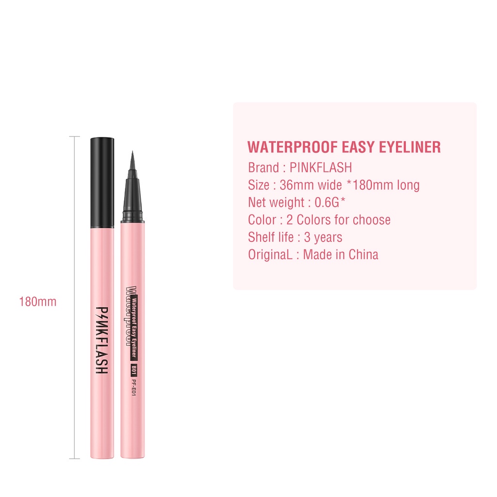 PINKFLASH OhMyLineWaterproof  Liquid Eyeliner Long Wear Quick Dry Smudge-proof Anti-transfer