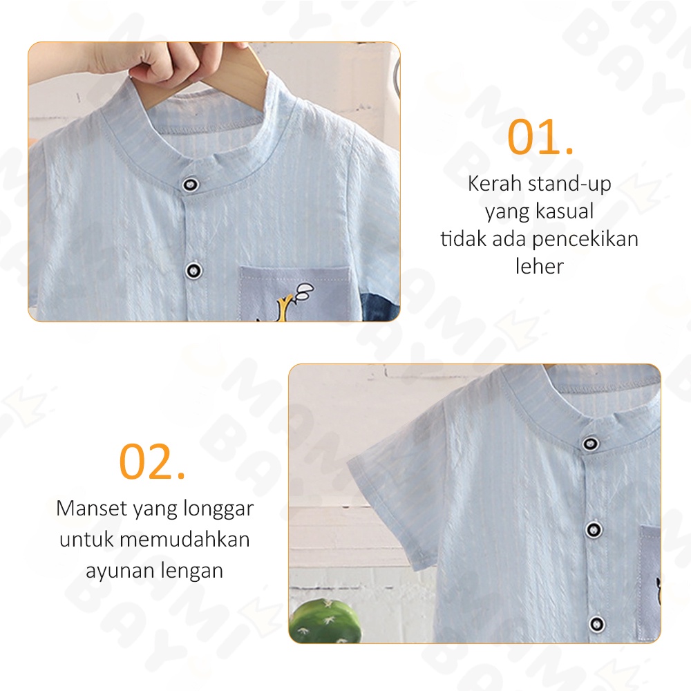 Mamibayi Piyama Lengan Pendek Import Baju Bayi Setelan Motifi Lucu Stelan Anak Bayi Import