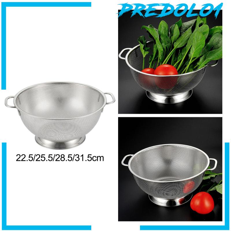 [Predolo1] Saringan Dapur 304stainless Steel Dengan Gagang Non Slip Sink Strainer Bowl