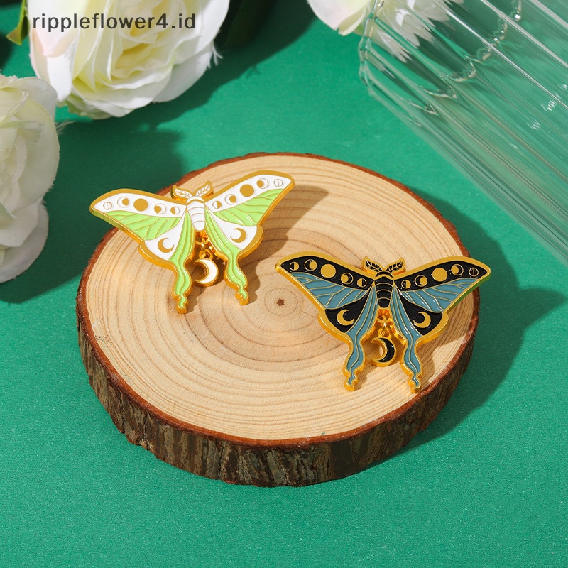 {rippleflower4.id} Retro Warna-Warni Lencana Serangga Ransel Kerah Pin Enamel Bros Perhiasan Hadiah~