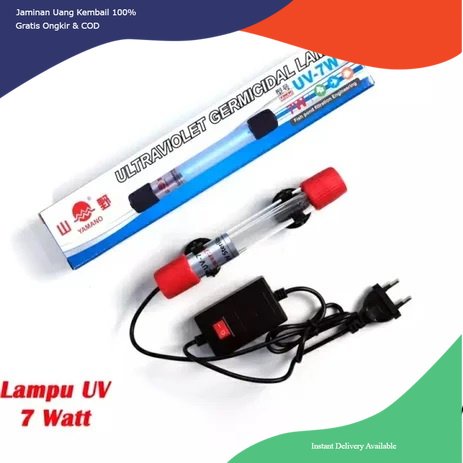 Lampu uv yamano 7 watt, lampu anti bakteri dan lumut 7 watt, lampu uv aquarium, lampu uv 7 watt, lam