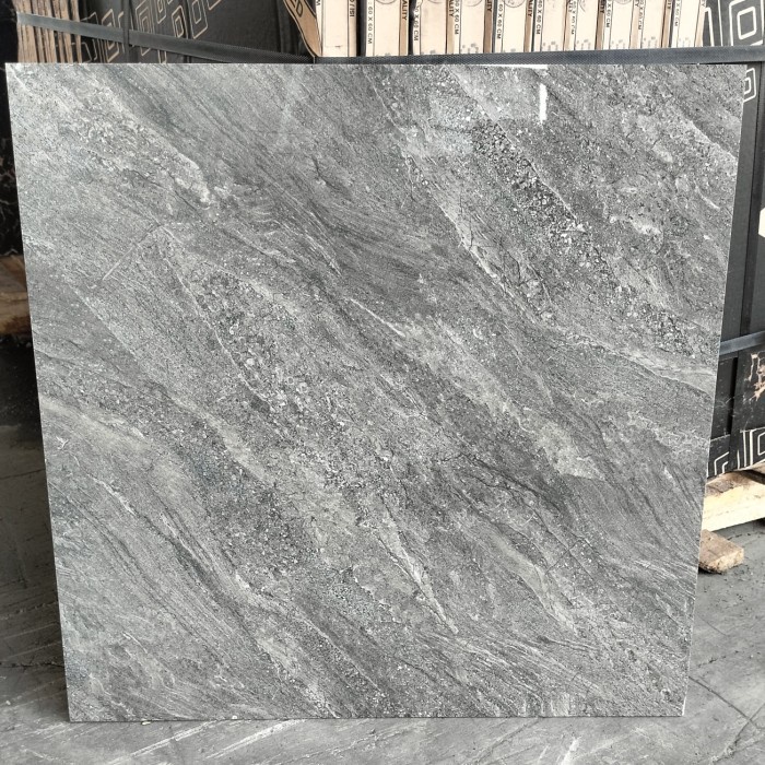 GRANIT 60X60 GLOSSY MARMER / OMKARA DARK GREY KW1 EXPORT - ARNA -