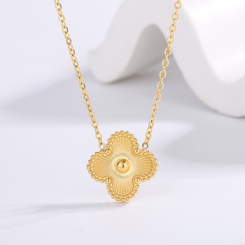 Topspot semanggi empat daun kalung Diawetkan Mawar Hadiah Set Wanita Hari Ibu Ulang Tahun Ulang Tahun Hari Valentine Natal Bunga Mawar Asli Paket Hadiah