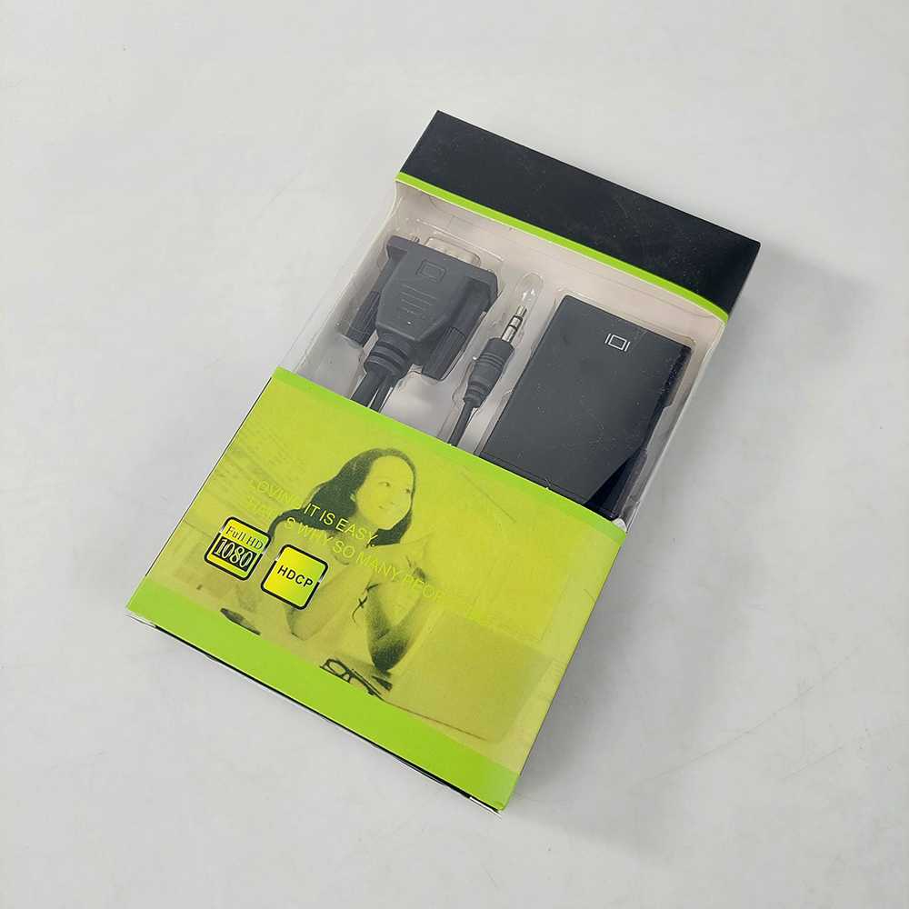 Kabel Adapter Converter VGA Male ke HDMI 1080P dengan Audio/ Converter adapter VGA ke HDMI ini VGA Male ke HDMI Female Dengan adapter ini, Anda dapat menggunakan perangkat VGA Anda ke layar HDMI