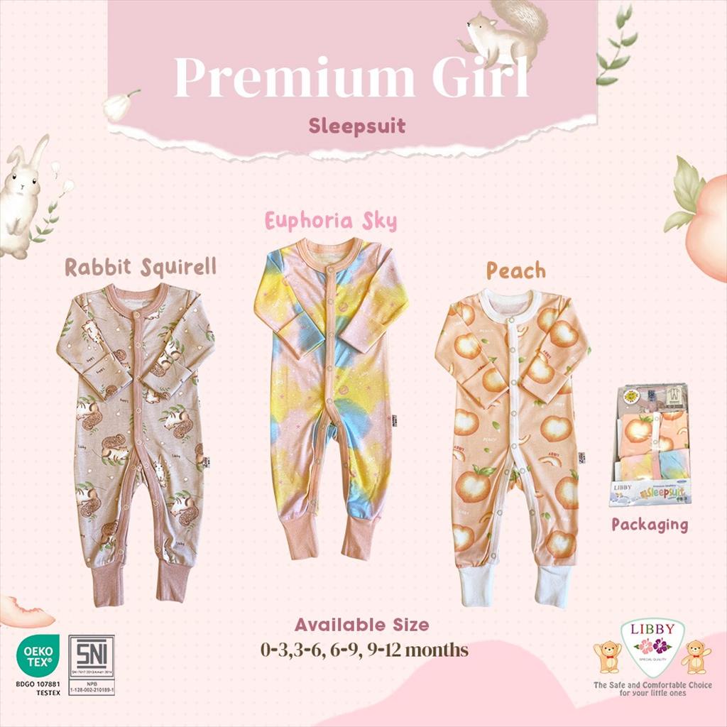 [TOMS] [BUNDLE HEMAT 3pc] LIBBY - Premium Sleepsuit Motif Boy &amp; Girl / Jumper Panjang Bayi