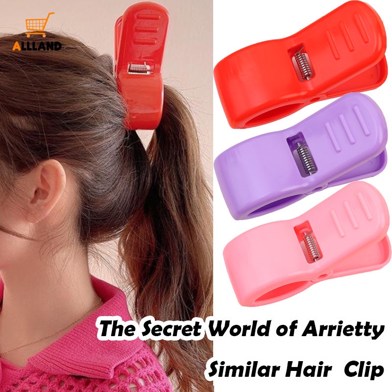 Wanita Besar Merah Tinggi Ponytail Hair Clip/ Korean INS Style Acrylic Rambut Cakar/ Cute Arrietty Cosplay Hiu Jepit Rambut Aksesoris Hiasan Kepala