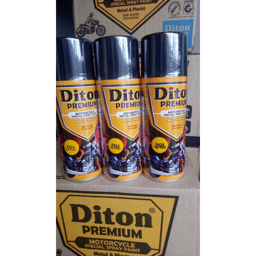 pilok pilox diton premium tiger yellow 9425 400cc kuning terang kuning glossy cat semprot diton premium