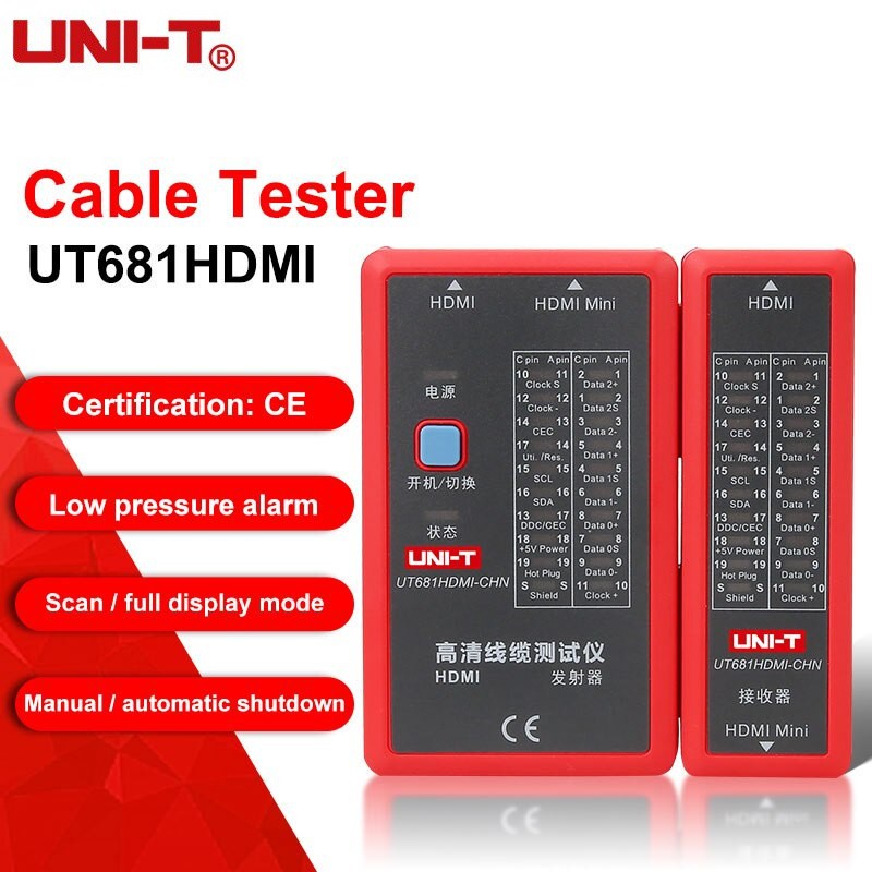 AKN88 - UNI-T UT681HDMI - Alat Scan dan Tes Kabel HDMI dan Mini HDMI