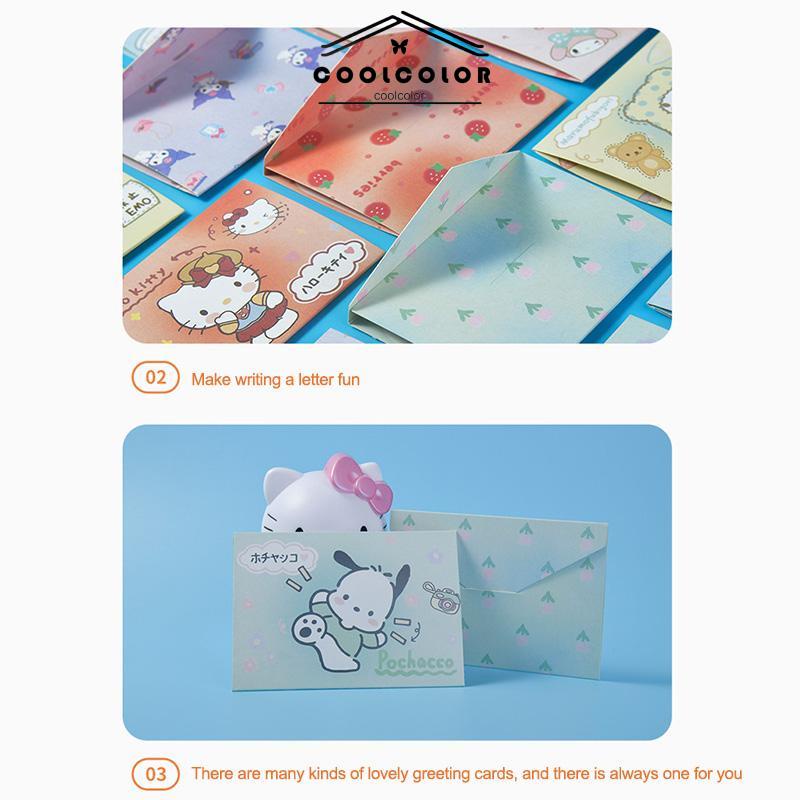 COD❤️kartu ucapan lipat hello kitty melody cinnamoroll kuromi pochacco maru- cl