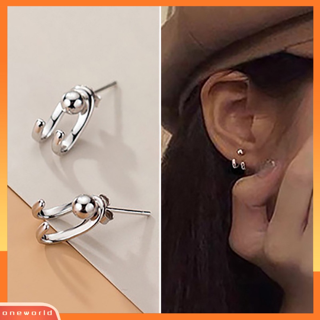 [WOD] 1pasang Anting Giwang Simple Elegan Halus Menawan Ringan Berkilau Gaya Korea Earrings Untuk Outdoor