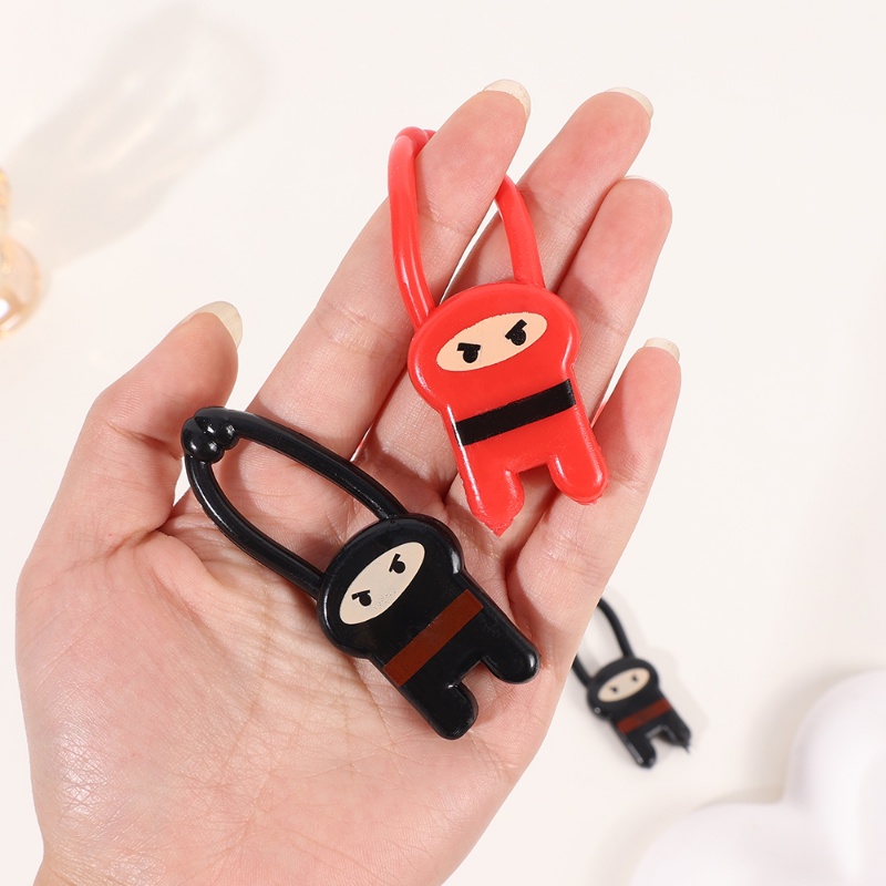 1pc Random Warna Mainan Mini TPR Ninja Jari Popping/ Mainan Peregangan Penjahat Melar Menyenangkan/ Properti Permainan Interaktif Pesta Ulang Tahun Anak
