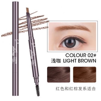 2 in 1 Pensil Alis Anti Air Putar Otomatis Eyebrow Pencil dengan Sikat Alis MY ONLY