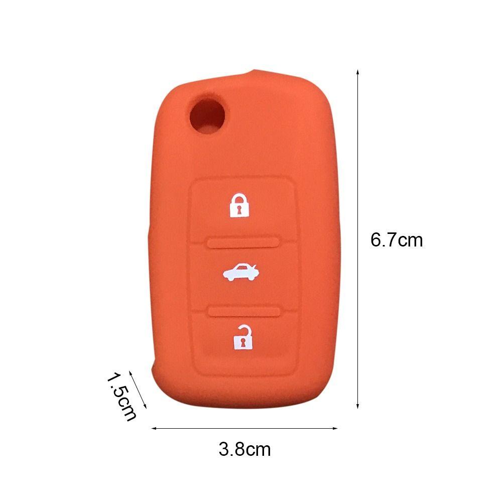 Populer 3pcs Case Kunci Remote Mobil Silikon Suku Cadang Pengganti Mobil Key Cover Remote Key Case Untuk Untuk VW Golf Jetta Bora Polo Passat