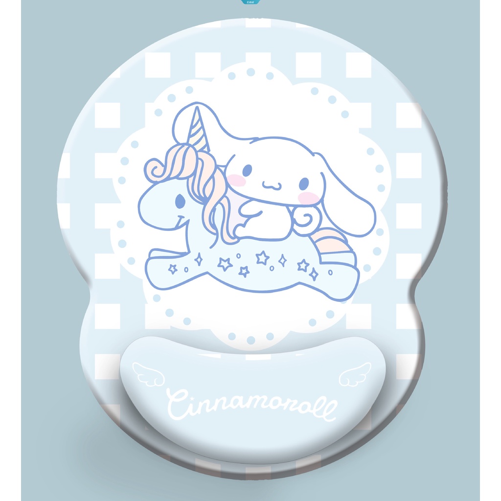 1pcs Sanrio Kartun Anime Putih Cinnamoroll Gadis Komputer Desktop Ins Style Mouse Pad Bulat Dengan Istirahat Pergelangan Tangan Lembut Nyaman Mouse Pad [ZK]