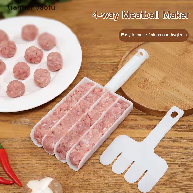 [tiantianbaofu] Kitchen Triple Meat Ball Maker, Sendok Bakso Bola Dengan Cutg Spade Ball Boutique