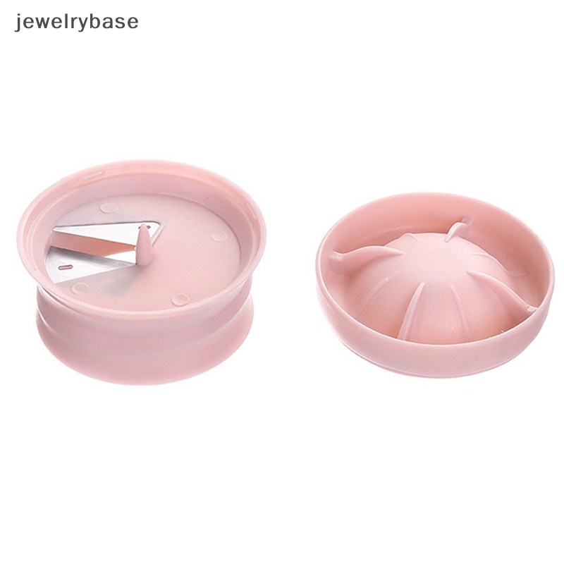 [jewelrybase] 1pc Alat Pengiris Buah Pisau Tersembunyi Bahan Plastik Lemon Slicer Stainless Steel Untuk Butik Dapur