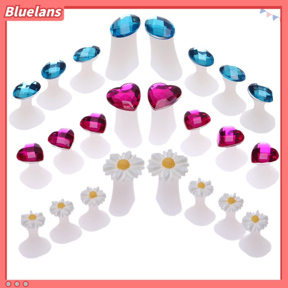 [BLM] 8pcs Bunga Bulat Jantung Silikon Pemisah Jari Kaki Pembatas Spacer Alat Nail Art