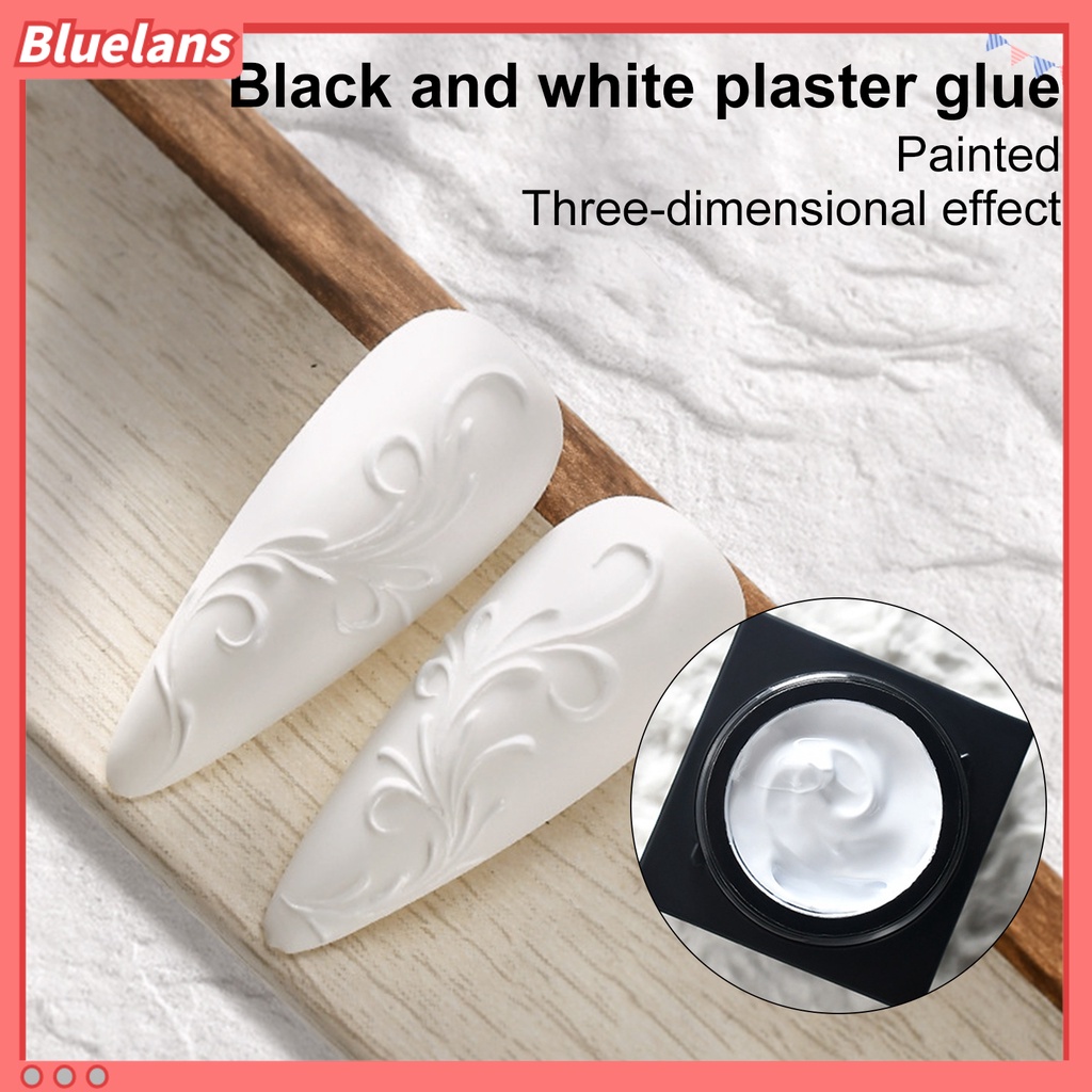 [BLM] 5g Nail Art Plester No-wash Hitam Putih Warna-Warni Lukisan Gel Kaleng Timbul Kutek Gel Untuk Salon Kuku