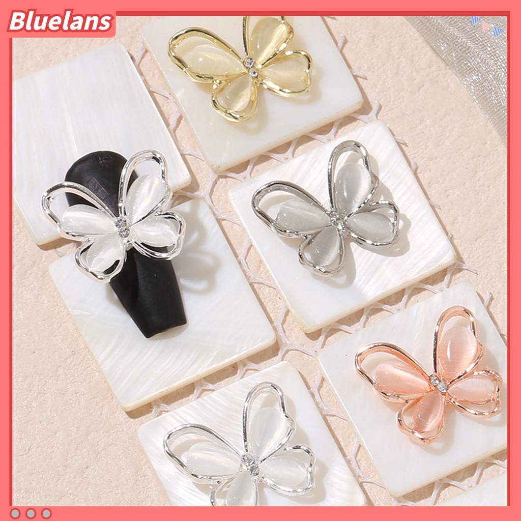 [BLM] 20pcs Ornamen Kuku Bentuk Indah Mempesona Efek Visual Alloy Warna-Warni Halus Hiasan Kuku Kupu-Kupu DIY Kerajinan Perlengkapan Kuku