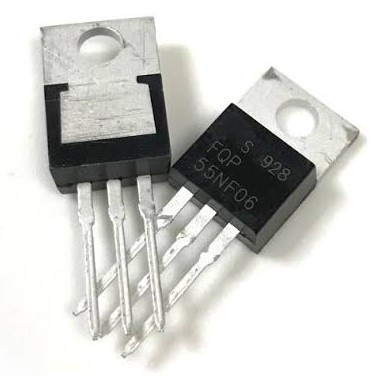 2 Buah 2Pcs FQP 55N06 FQP55N06 55NO6 Mosfet N-Channel 55A 60V Fairchild To-220 FET