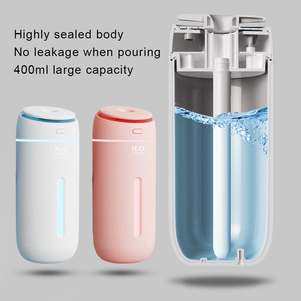 Abs Humidifier Udara 2gear Adjustable Anti Bocor 400ml Silinder Tombol Kontrol Kamar Tidur Mobil Pengharum Mist Maker