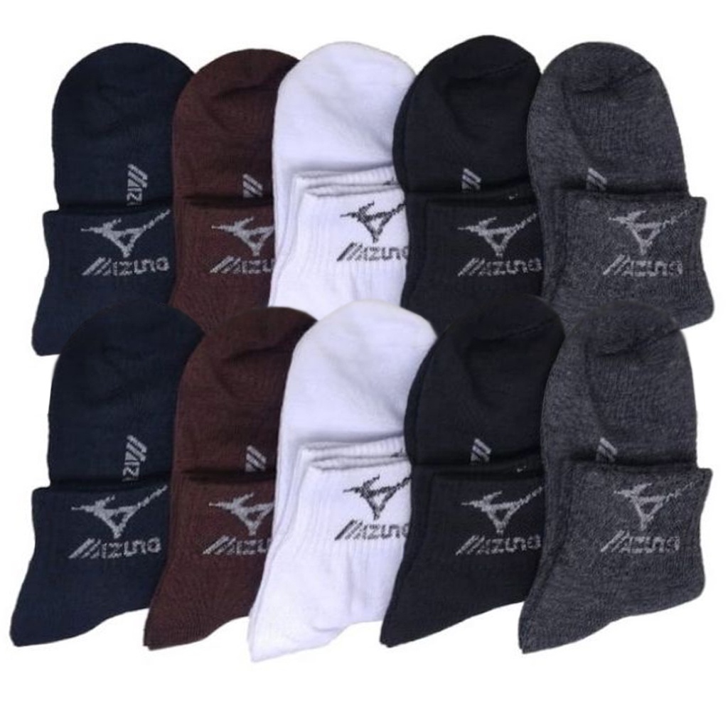 MurmerOfficial Kaos Kaki Sport Pria Motif Mizuno Kaoskaki Pria Tebal Kaoskaki Sport Premium Sock Semata kaki KK107