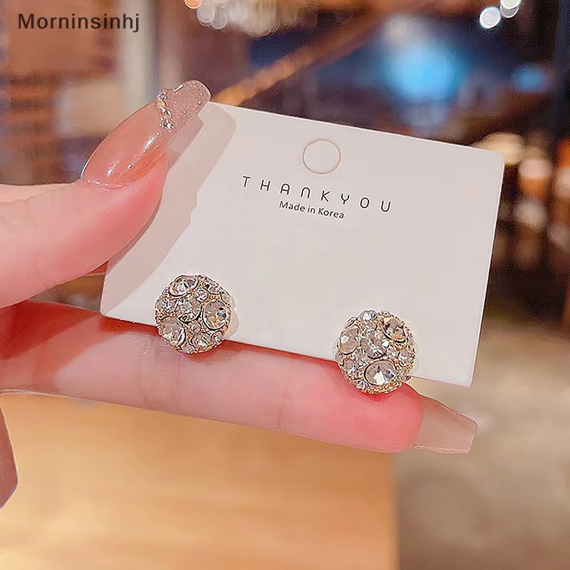 Mornin 1PC/1pasang Kreatif Elegan Pink Zirkon Kristal Telinga Stud Magnet Kuat Tanpa Lubang Telinga Klip Anting Untuk Wanita Perhiasan Hadiah id