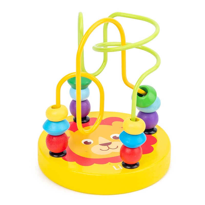 SB Mainan kayu Edukasi Montessori Blok Susun / Mini Round Bead /  Basic Shape / Tower