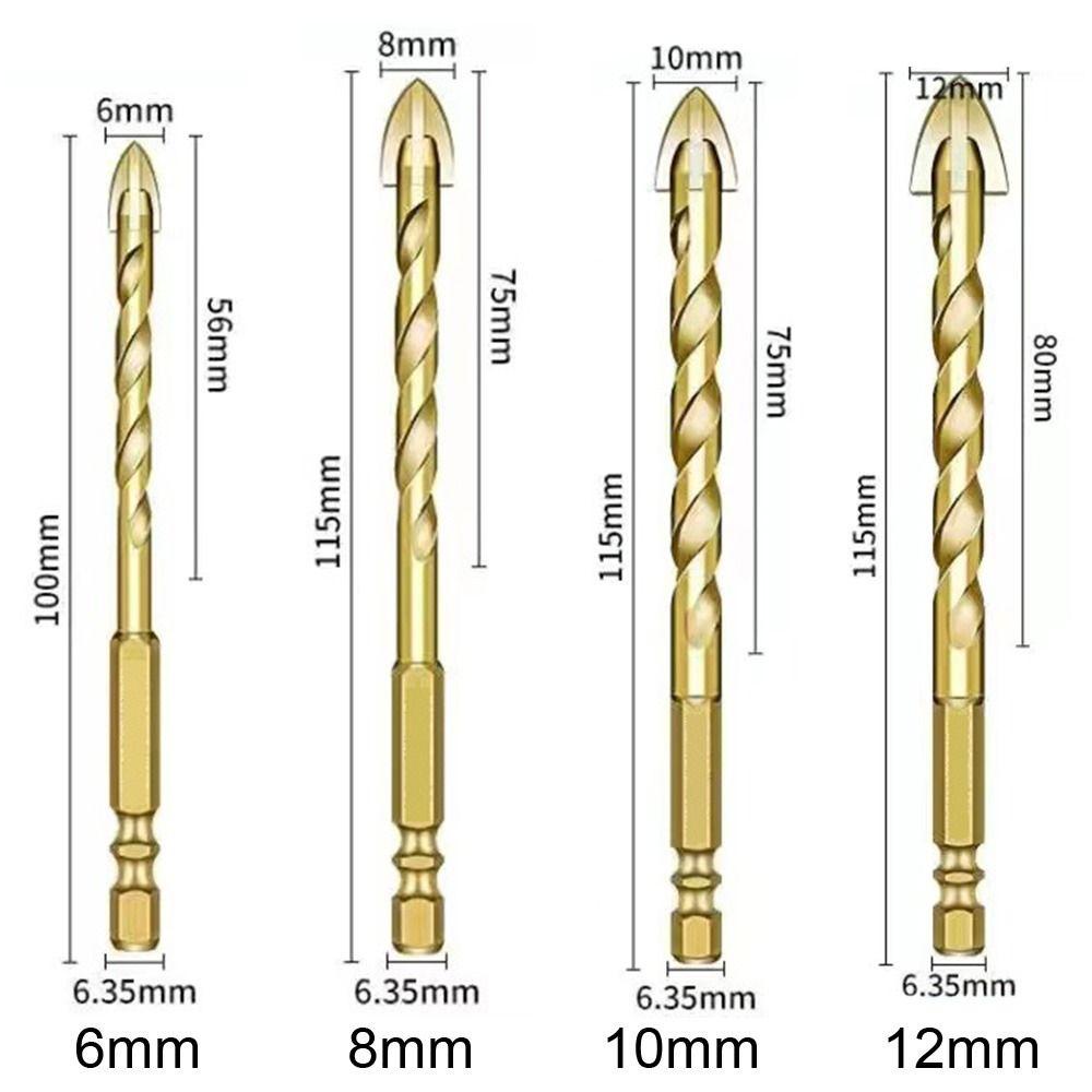 Populer Twists Drill Multifungsi Hexagonal Handle Vitrified Bricks Pembuka Lubang